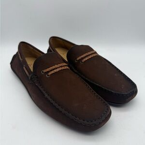 BRAND NEW Massimo Matteo Rope Driver Loafers Brown Nubuck Men’s Size 9.5